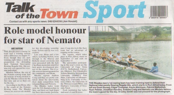 Role model honour for star of Nemato